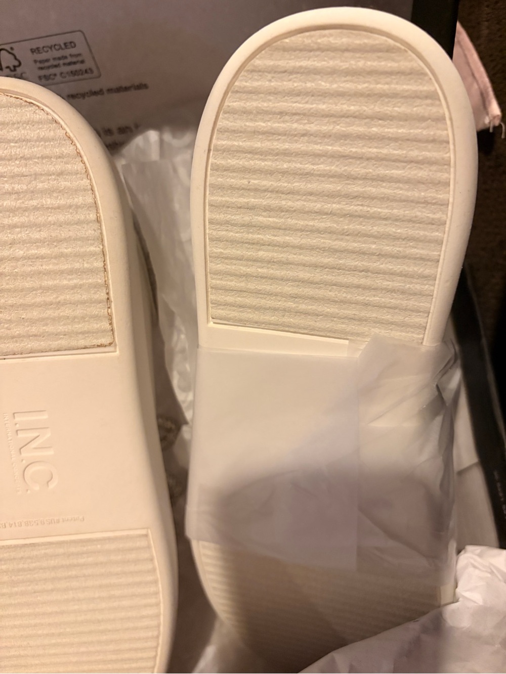 INC International Concepts White Rhinestone-Embellished Sneakers WITH BOX - Picture 3 of 10